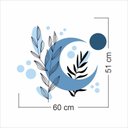 Ver imagem 5 de Adesivo Floral Boho Azul Estilo Nórdico 60x51 Minimalista Mod.05