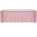 Ver imagem 6 de Calçadeira Baú Casal 140 Cm Para Cama Box Suede Rosa Bebê