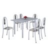 Conjunto de Mesa 140x75cm Tampo de Granito com 6 Cadeiras Iris A Soma Móveis - 2