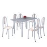 Conjunto de Mesa 140x75cm Tampo de Granito com 6 Cadeiras Iris A Soma Móveis - 2