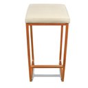 Ver imagem 4 de Banqueta Alta para Cozinha Industrial Kit 2 Nick Bronze e Sintético d03 - D'Rossi Cor Branco