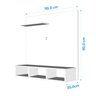 Painel Sala Tv 32 Polegadas com Nichos e Prateleira Gold:off White/ripado - 4