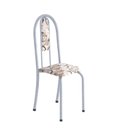 Ver imagem 5 de Conjunto de Mesa 140x75cm Tampo de Ardósia com 6 Cadeiras Iris a Soma Móveis Branco/Arabesco/Martelado Pérola