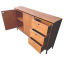 Ver imagem 3 de Buffet de Madeira Estilo Industrial com Ferro e Madeira Pinus - com 3 Gavetas e 1 Nicho com 1 Pratel