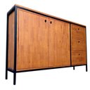 Ver imagem 4 de Buffet de Madeira Estilo Industrial com Ferro e Madeira Pinus - com 3 Gavetas e 1 Nicho com 1 Pratel