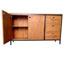 Ver imagem 2 de Buffet de Madeira Estilo Industrial com Ferro e Madeira Pinus - com 3 Gavetas e 1 Nicho com 1 Pratel