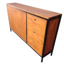 Ver imagem 6 de Buffet de Madeira Estilo Industrial com Ferro e Madeira Pinus - com 3 Gavetas e 1 Nicho com 1 Pratel