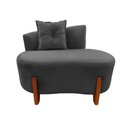 Ver imagem 3 de Namoradeira Sofá Feijão Luna 100cm Orgânica Suede Cinza