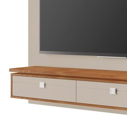 Painel Home Suspenso Ripado Led Tv até 80 Polegadas Off White Naturalle Hit Shop Jm - 4