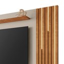 Ver imagem 2 de Painel Home Suspenso Ripado Led Tv até 80 Polegadas Off White Naturalle Hit Shop Jm