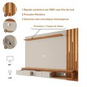 Ver imagem 5 de Painel Home Suspenso Ripado Led Tv até 80 Polegadas Off White Naturalle Hit Shop Jm