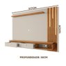 Painel Home Suspenso Ripado Led Tv até 80 Polegadas Off White Naturalle Hit Shop Jm - 3