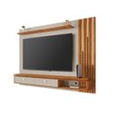 Ver imagem 6 de Painel Home Suspenso Ripado Led Tv até 80 Polegadas Off White Naturalle Hit Shop Jm