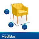 Ver imagem 7 de Kit Poltrona Cadeira para Sala Confortável e Moderna Mila Suede
