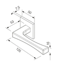 Ver imagem 3 de Fechadura Pado Vivaldi 885-40 Banheiro Roseta Quadrada Preta