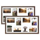 Ver imagem 1 de Kit 2 Multifoto 16 Fotos 10x15 Porta Retrato de Parede 30x60