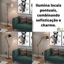 Ver imagem 5 de Luminária 1,6m Articulada Chão Pedestal Piso Abajur Madeira:Preto