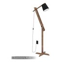 Ver imagem 2 de Luminária 1,6m Articulada Chão Pedestal Piso Abajur Madeira:Preto