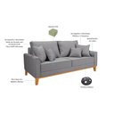 Ver imagem 6 de Sofá Beny Living Pés e Base de Madeira Linho Império Estofados
