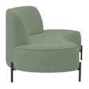 Ver imagem 7 de Sofá Orgânico 2 Lugares 150cm Argos Pés Preto Bouclé Verde Claro - Nexta Casa