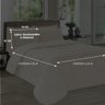 Jogo de Cama Casal 5 Peças com Edredom e Porta Travesseiros Bege Casa Dona - 4