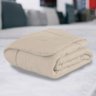 Jogo de Cama Casal 5 Peças com Edredom e Porta Travesseiros Bege Casa Dona - 3
