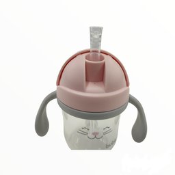Copo com Alça Removível Gatinha Rosa Buba 220ml - 3