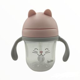 Copo com Alça Removível Gatinha Rosa Buba 220ml - 1