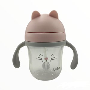 Copo com Alça Removível Gatinha Rosa Buba 220ml