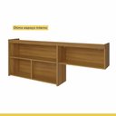 Ver imagem 7 de Cozinha Modulada 2 Peças Ripado Princesa 100% MDF Marrom/Freijó/Grafite