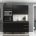 Ver imagem 1 de Cozinha Cecilia Modulada 9 Pecas 7 Portas 3 Gavetas 190Cm 