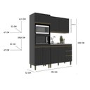 Ver imagem 3 de Cozinha Cecilia Modulada 9 Pecas 7 Portas 3 Gavetas 190Cm 