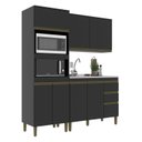 Ver imagem 2 de Cozinha Cecilia Modulada 9 Pecas 7 Portas 3 Gavetas 190Cm 