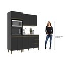 Ver imagem 4 de Cozinha Cecilia Modulada 9 Pecas 7 Portas 3 Gavetas 190Cm 