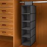 Prateleira Vertical de Porta Sapateira Organizador Guarda Roupa Closet Armario Multiuso 5 Divisorias - 4