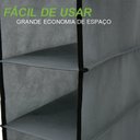 Ver imagem 5 de Prateleira Vertical de Porta Sapateira Organizador Guarda Roupa Closet Armario Multiuso 5 Divisorias