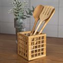 Ver imagem 3 de Porta Utensílios Vazado de Bambu 13cm - Oikos