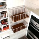 Ver imagem 5 de Fruteira Suspensa Dupla Branca Artesanal Cozinha Frutas Legumes com Madeira Minas Arte Própria Frute