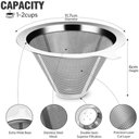 Ver imagem 5 de Coador Inox Filtro de Café Chá sem Papel Peneira Mini Reutilizável Luxo