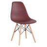 KIT - Mesa Eames com tampo de vidro 120 cm + 5 cadeiras Eiffel DSW Marrom - 5