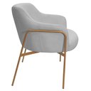 Ver imagem 7 de Poltrona Decorativa Jade Base Aço Ouro Fosco Bouclé Cinza Claro - Nexta Casa
