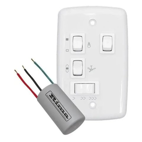 Controle Ventilador Teto 3 Vel 2 Lamp 127v 401 Rima