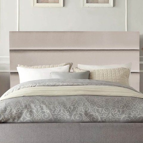 Cabeceira Estofada Cama Box Casal 140cm Argentina Corino Bege- Mabe Magazine