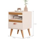 Ver imagem 2 de Kit Mesa Cabeceira 2 Unidades Erba Off White Ype