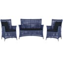 Ver imagem 1 de Jogo Sofá e 2 Poltronas de Área Igapó Alumínio Pintura Marrom Corda Náutica Estofado 12 Trama