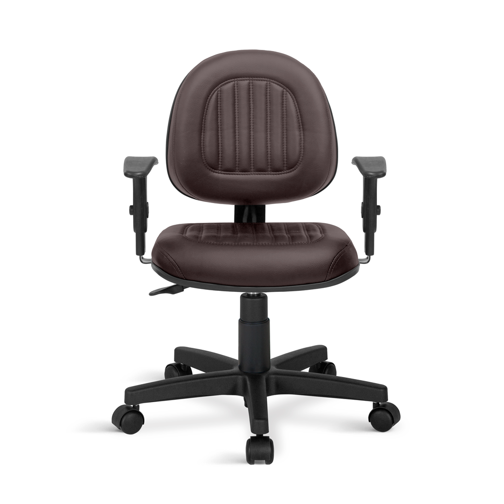 Cadeira Executiva Costura H Universal C/braços Marrom - 2