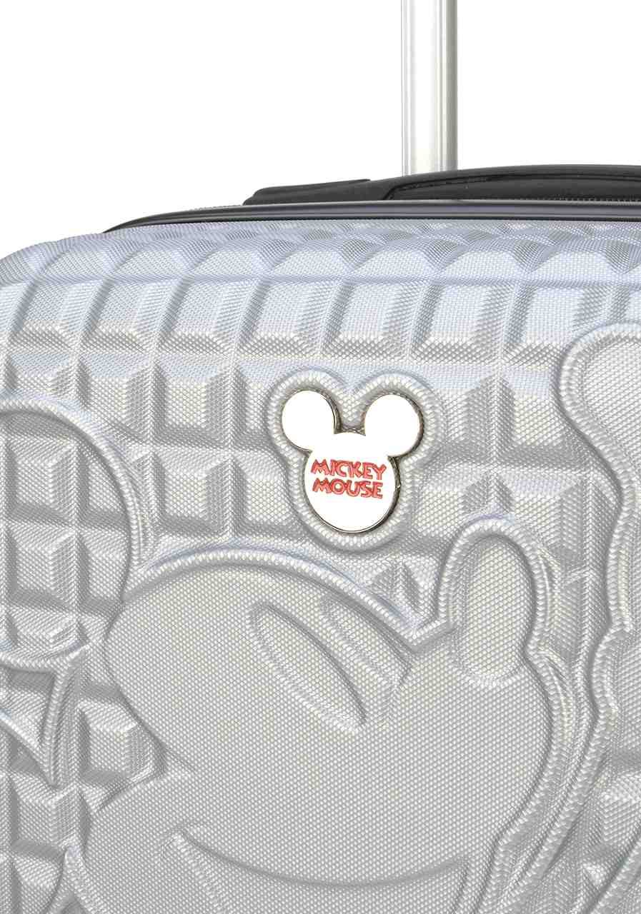 Mala De Viagem Disney Mickey Mouse - Tam P de bordo C/ Cadeado - Cinza claro - 3