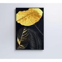 Ver imagem 4 de Quadro Folhas Douradas 2 40x60 Cm Vidro Impresso