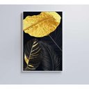 Ver imagem 1 de Quadro Folhas Douradas 2 40x60 Cm Vidro Impresso