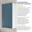 Ver imagem 7 de Armário Aéreo Planejado 1 Porta 41cm Soho CabeCasa MadeiraOriginals Branco/Azul